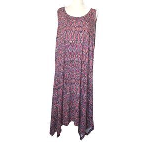 Rachel Zoe multicolor sleeveless rayon dress plus size 1X